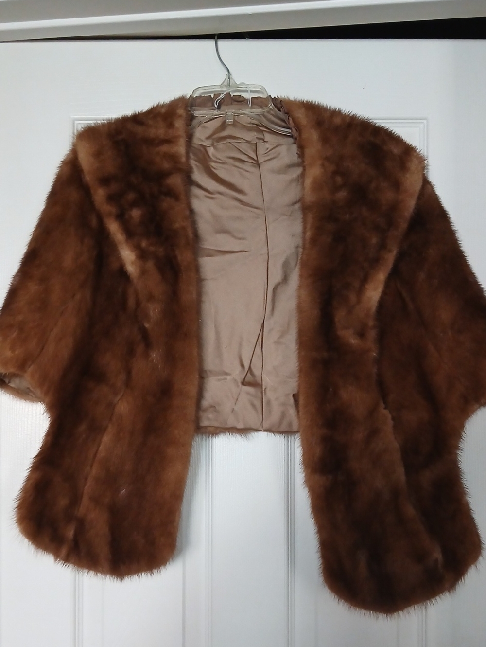 Fabulous Furs Brown Mink Fur Short Coat Shrug